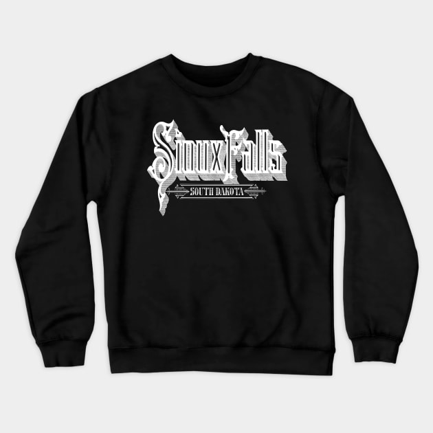 Vintage Sioux Falls, SD Crewneck Sweatshirt by DonDota